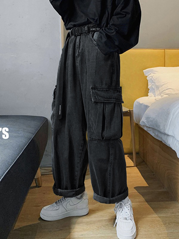 Cargo-Jeans mit geradem Bein für Herren-2