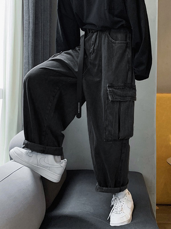 Cargo-Jeans mit geradem Bein für Herren-3
