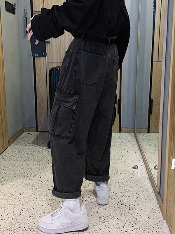 Cargo-Jeans mit geradem Bein für Herren-1