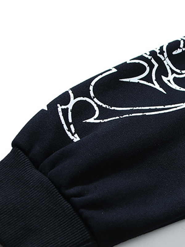 Übergroßer Kapuzenpullover mit Street-Portrait-Print für Herren-3
